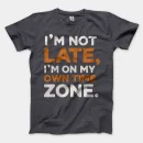 I’m Not Late, I’m On My Own Time Zone Men/Unisex T-Shirt in Heather Dark Grey Color